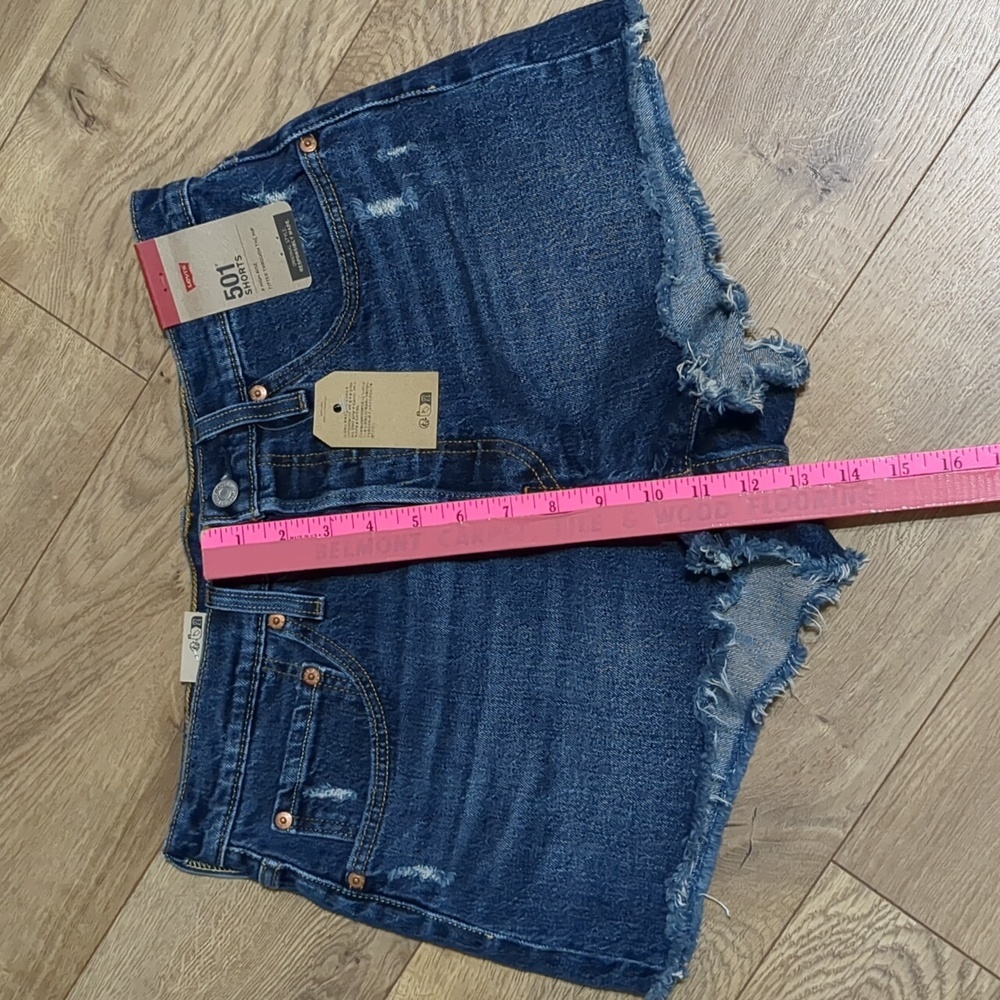 Levi’s 501 High Rise Distressed Short Size 30 NWT - Picture 7 of 12